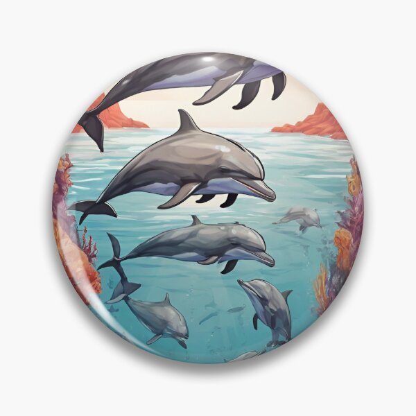 Item preview, "Dolphin Harmony: Dive into Stylish Seas" designed and sold by abhisc.