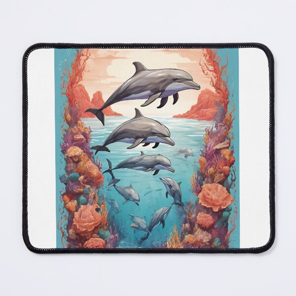 Item preview, "Dolphin Harmony: Dive into Stylish Seas" designed and sold by abhisc.