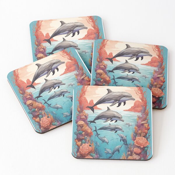 Item preview, "Dolphin Harmony: Dive into Stylish Seas" designed and sold by abhisc.