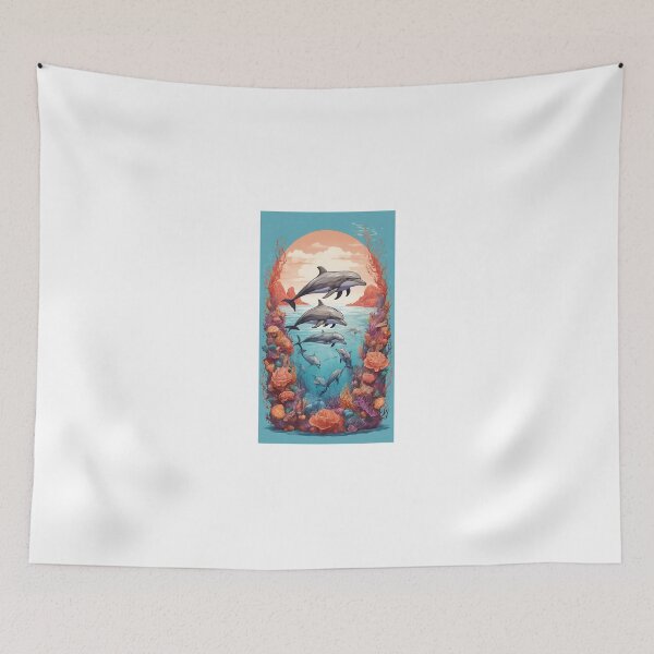 Item preview, "Dolphin Harmony: Dive into Stylish Seas" designed and sold by abhisc.