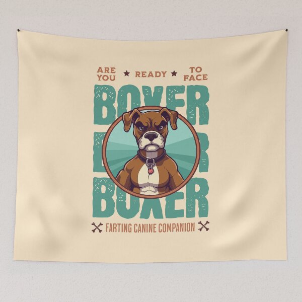 Item preview, Boxer Dog Funny Retro designed and sold by RockBeeDesigns.