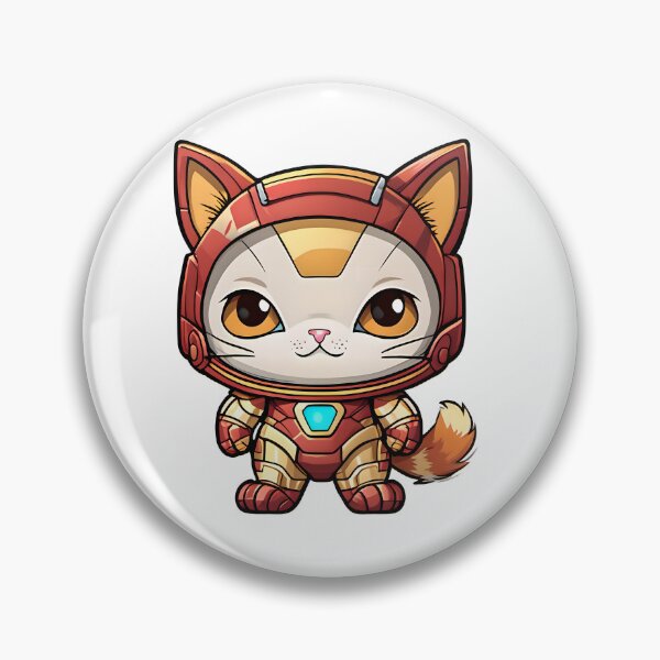Item preview, Sticker Style Cat dressed as IronMan - Cute designed and sold by Horibeto.
