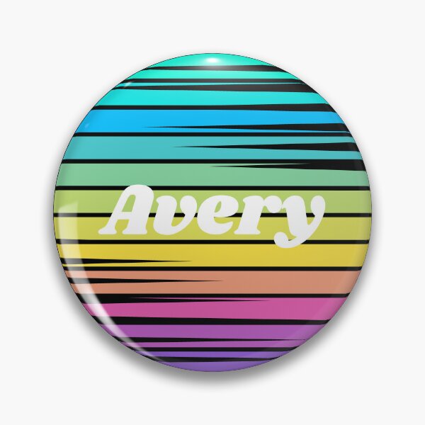 Item preview, Avery | Avery Colorful Name | Sunset Beach | Cool Names | Stripes designed and sold by ShroomMagic.