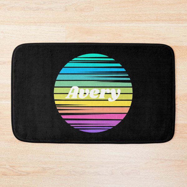 Item preview, Avery | Avery Colorful Name | Sunset Beach | Cool Names | Stripes designed and sold by ShroomMagic.