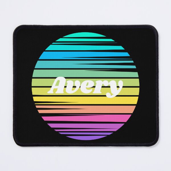 Item preview, Avery | Avery Colorful Name | Sunset Beach | Cool Names | Stripes designed and sold by ShroomMagic.