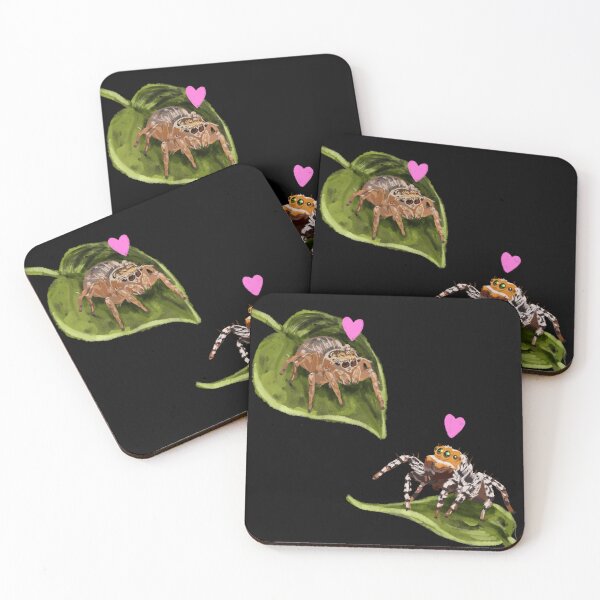 Item preview, Cute jumping spiders in love designed and sold by AJPaint.