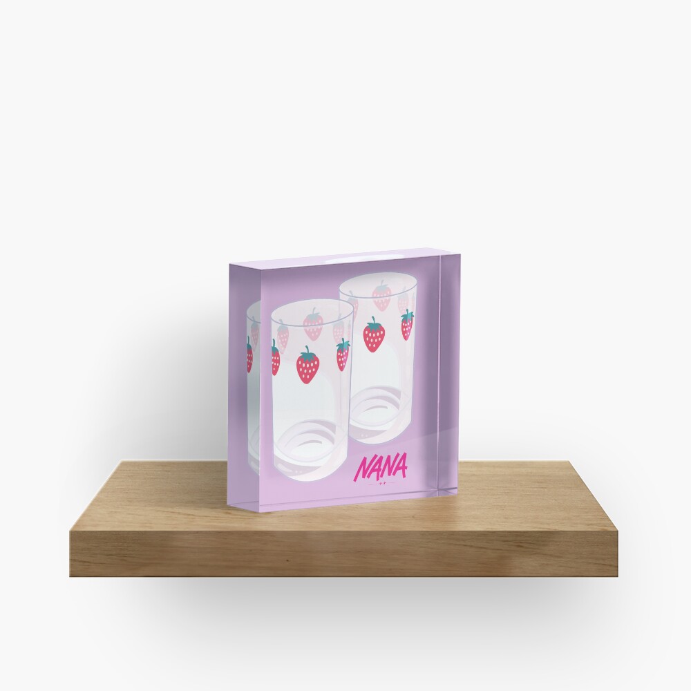 "Nana Strawberry glasses" Acrylic Block for Sale by Lani89 Redbubble