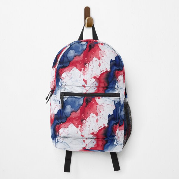 Item preview, alcohol ink red and navy blue abstract designed and sold by YeKnot.