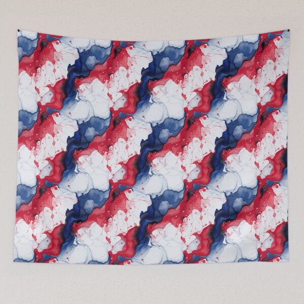Item preview, alcohol ink red and navy blue abstract designed and sold by YeKnot.