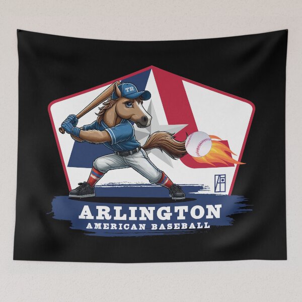Item preview, USA - American BASEBALL - Arlington - Baseball mascot - Arlington baseball designed and sold by ArtProjectShop.
