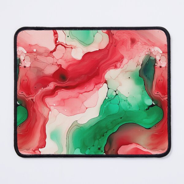 Item preview, alcohol ink red and green abstract designed and sold by YeKnot.