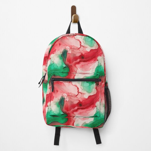 Item preview, alcohol ink red and green abstract designed and sold by YeKnot.