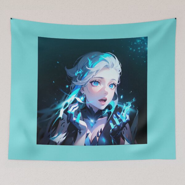 Item preview, Pretty anime girl witch - blue magic designed and sold by TheRubberOnion.