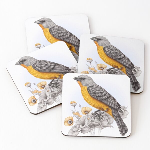Item preview, Yellow-breasted bird designed and sold by Estilo Ecléctico.