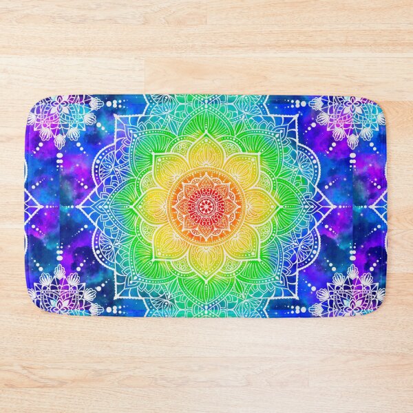 Item preview, Rainbow Mandala, buddhism, lotus, abstract art designed and sold by MayGreenAbgrall.