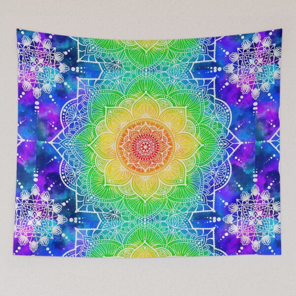 Item preview, Rainbow Mandala, buddhism, lotus, abstract art designed and sold by MayGreenAbgrall.