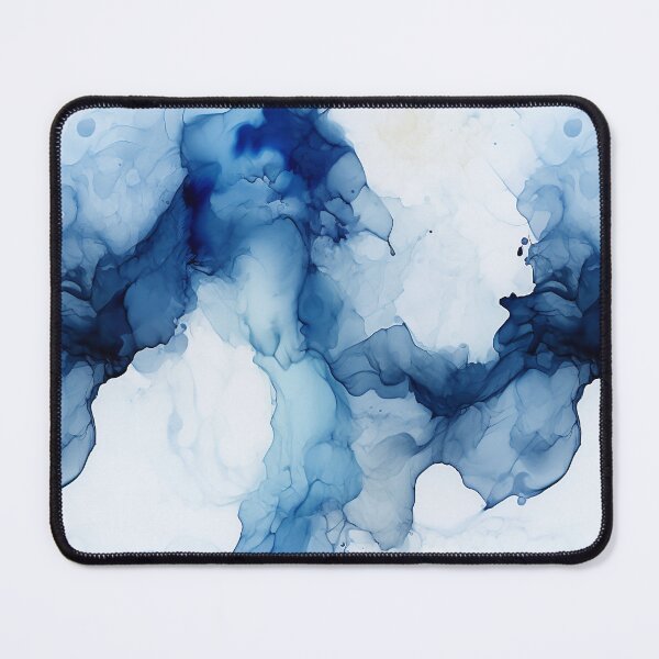 Item preview, alcohol ink navy blue and white abstract designed and sold by YeKnot.