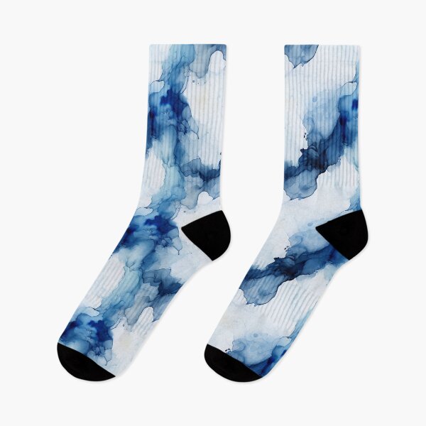 Item preview, alcohol ink navy blue and white abstract designed and sold by YeKnot.