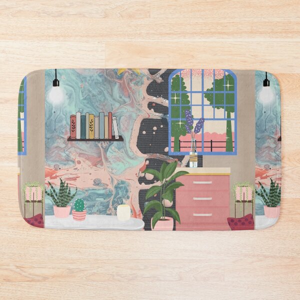Item preview, Interior design, room, home, window, books, plants, pink, blue, house, lifestyle  designed and sold by Sugar Wisdom .