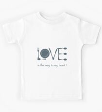 Inscription LOVE from cutlery. Kids Tee