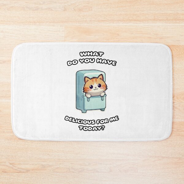 Item preview, What do you have delicious for me today funny cat in fridge cartoon designed and sold by Wolf-Raf-Design.