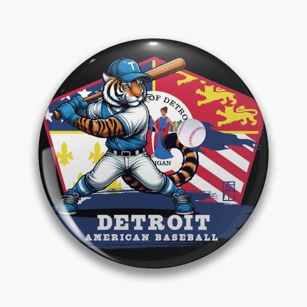 Item preview, USA - American BASEBALL - Detroit - Baseball mascot - Detroit baseball designed and sold by ArtProjectShop.