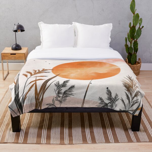 Item preview, Mid Century Sunset Boho Landscape designed and sold by CosmicAnomaly.