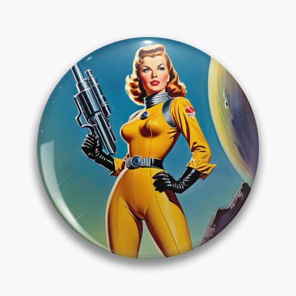 Item preview, 1950's Female Space Cadet | Retro Artwork designed and sold by OrganicLights.
