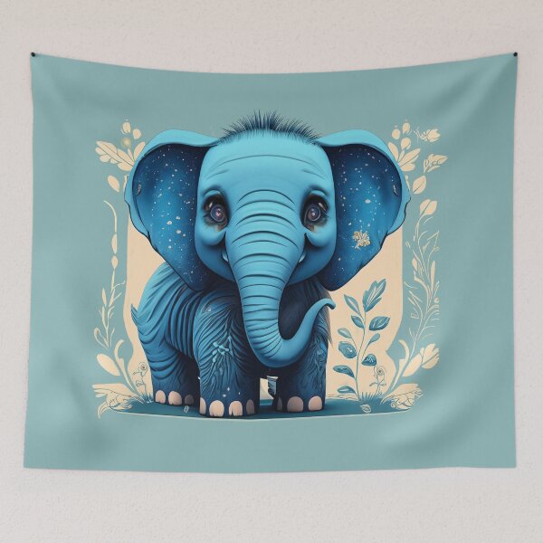 Item preview, Cute Baby Girl elephant with roses designed and sold by Firas Aljazzar.