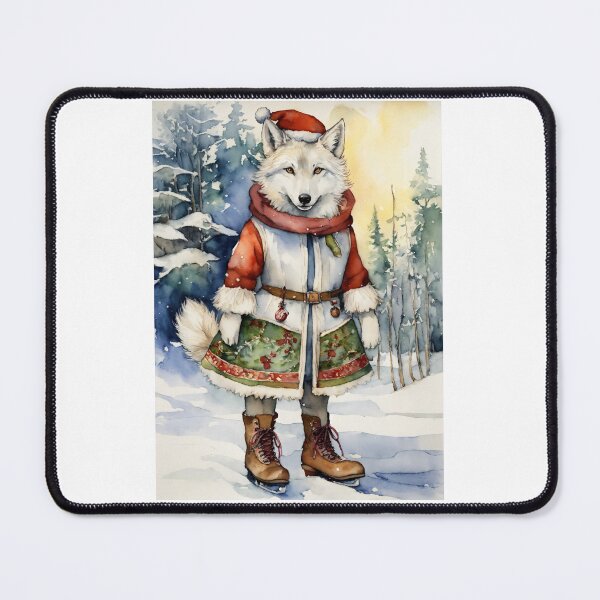 Item preview, Arctic Fox Wating for Santa Gift designed and sold by Suraj Thapa.