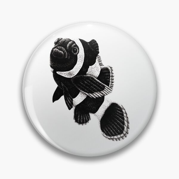 Item preview, Black ocellaris clownfish drawing designed and sold by LorenDowding.