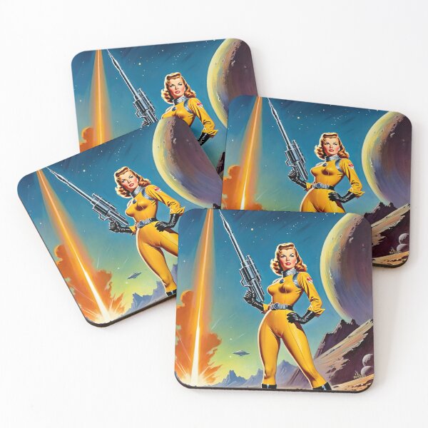 Item preview, 1950's Female Space Cadet | Retro Artwork designed and sold by OrganicLights.