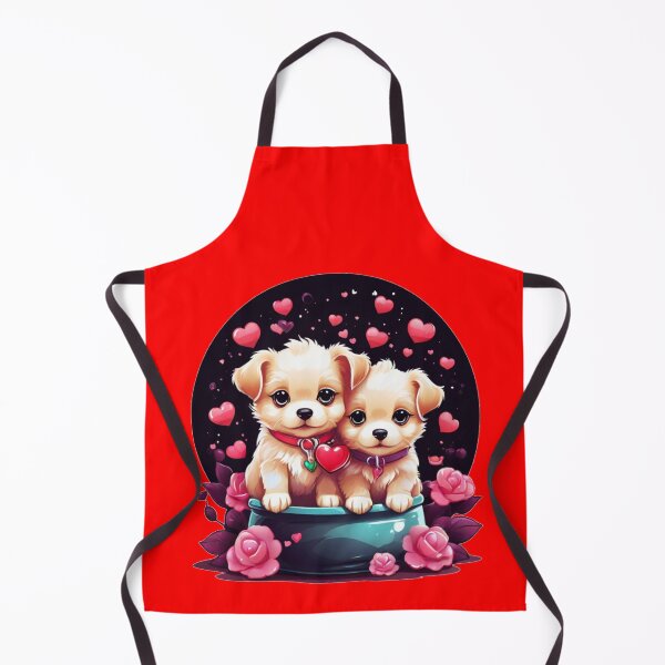 Item preview, Cute dogs with love hearts and roses for Valentine's Day designed and sold by YolaShopOnline.