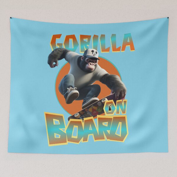 Item preview, A cool gorilla skateboarding  designed and sold by Animal world designs.