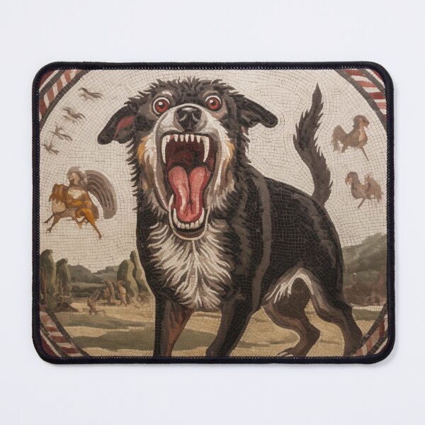 Item preview, Beware of the Dog Mosaic - Ancient Roman Artwork designed and sold by ElLocoMus.