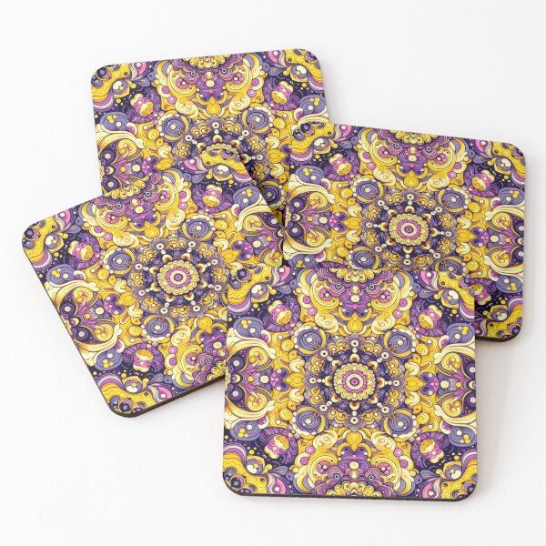 Item preview, Purple & Yellow Mandala 1 designed and sold by ollie-shop.