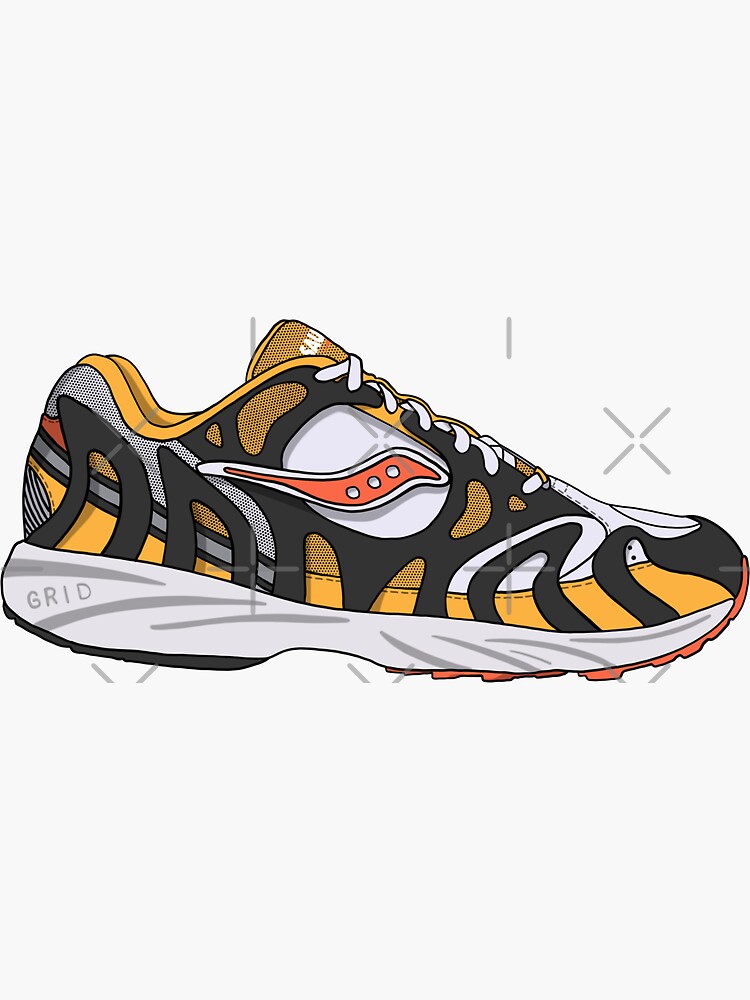 Saucony Grid Azura 2000 Orange Sticker