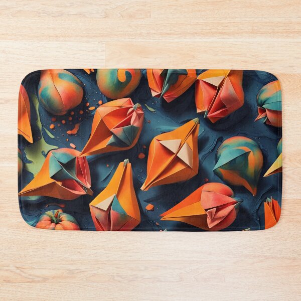 Item preview, Origami Papaya Pattern Colorful Orange Green designed and sold by ShaViArt.