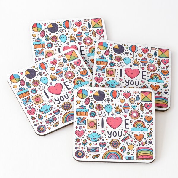 Item preview, Valentine's Day I love You board with sweet valentine elements  designed and sold by JaroDesign2023.