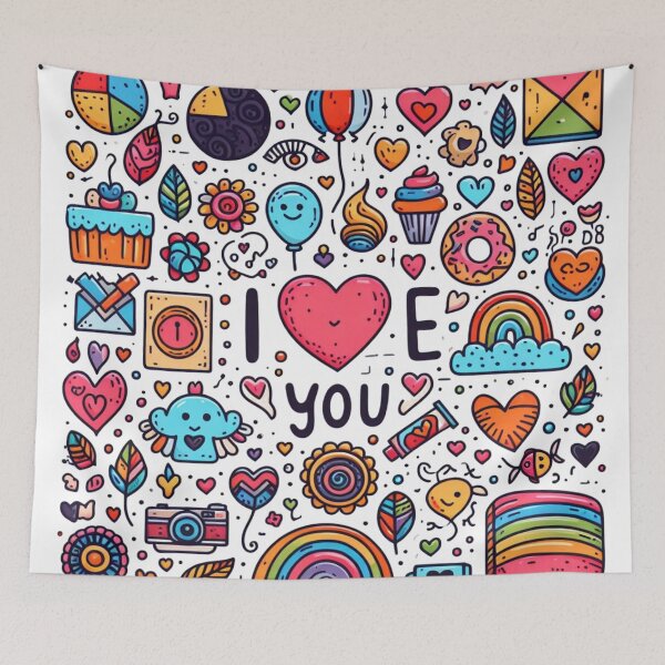 Item preview, Valentine's Day I love You board with sweet valentine elements  designed and sold by JaroDesign2023.
