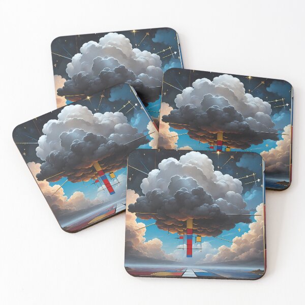 Item preview, Mondrian clouds designed and sold by Digital-dust.