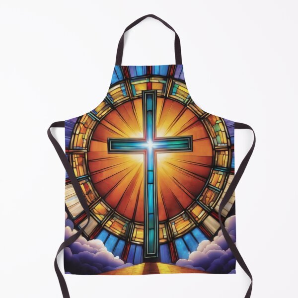 Item preview, Stained Glass Cross with God Rays designed and sold by shutterrudder.