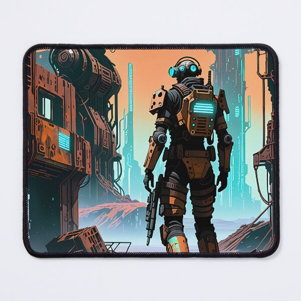 Item preview, Cyberpunk Warrior on the Wasteland designed and sold by Jackson-Will.