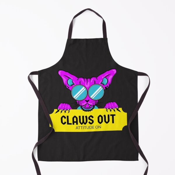 Item preview, Claws Out, Attitude On, Cat Humor designed and sold by BrindleandBale.