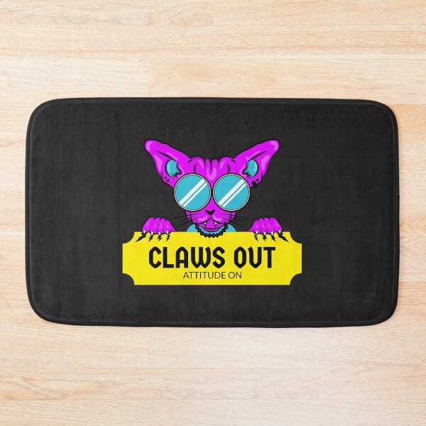 Item preview, Claws Out, Attitude On, Cat Humor designed and sold by BrindleandBale.