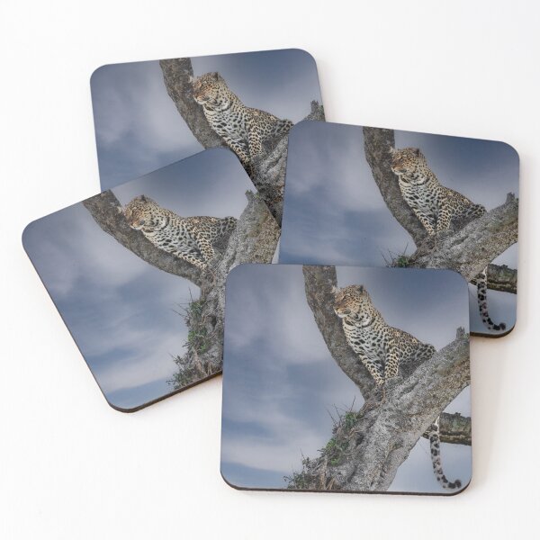 Item preview, Leopard looking out from a tree designed and sold by FormigaArt.