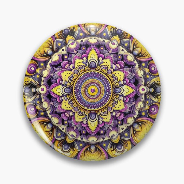 Item preview, Purple & Yellow Mandala 3 designed and sold by ollie-shop.