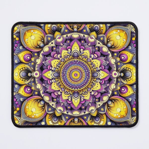 Item preview, Purple & Yellow Mandala 3 designed and sold by ollie-shop.