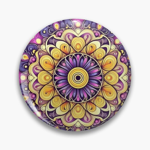Item preview, Purple & Yellow Mandala 4 designed and sold by ollie-shop.
