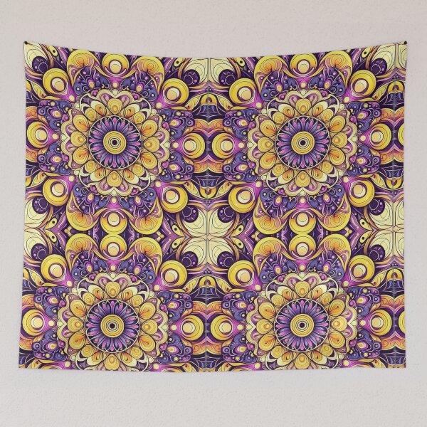 Item preview, Purple & Yellow Mandala 4 designed and sold by ollie-shop.